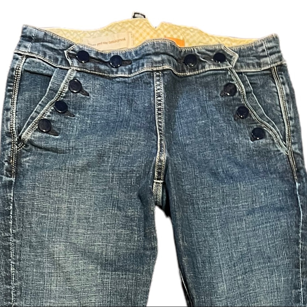 PILCRO and The Letterpress Slim Sailor Pants Nautical Jeans Anthropologie.